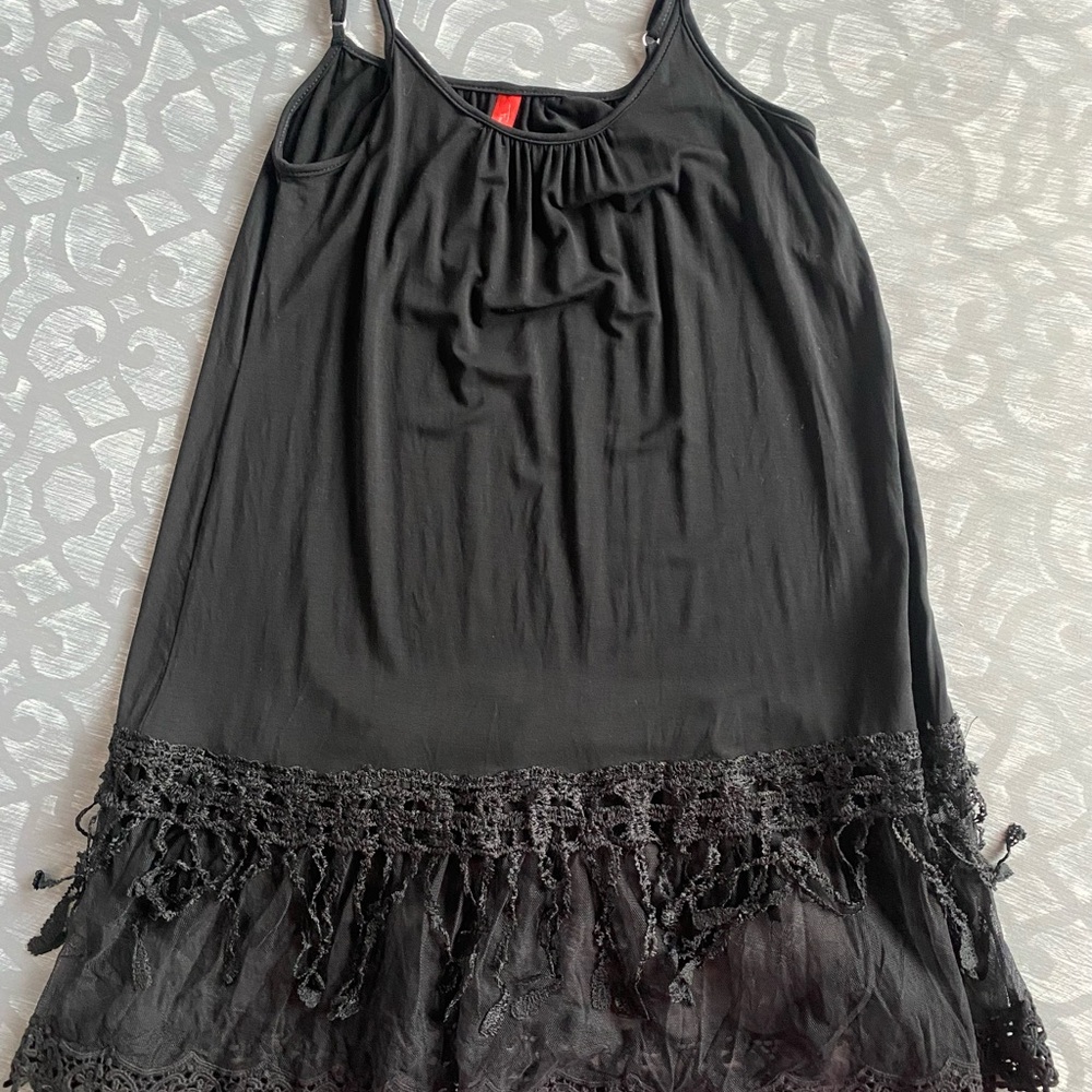 Black slip dress size S Whimsigoth dark fairy Lacey Babydoll